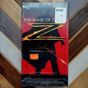Mask of Zorro (VHS, 1998) Hopkins, Banderas / Watermark / New & Sealed